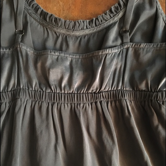 MARTIN + OSA Grey Gray Silk Camisole Ruffle Trim - Picture 3 of 4